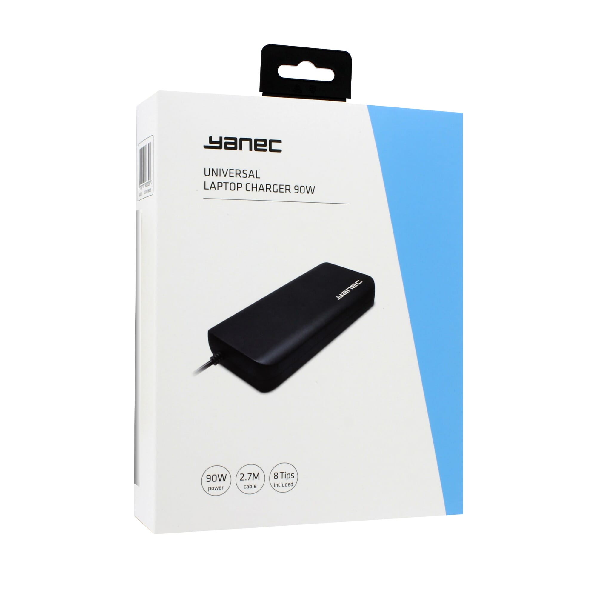 Yanec Universele Laptop AC Adapter 90W met 8 tips - Zwart Yanec Universele Laptop AC Adapter 90W met 8 tips - Zwart